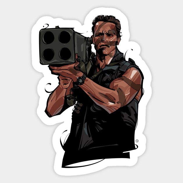 Commando-1 Sticker by nabakumov